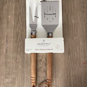 Hearth & Hand Gray Grill Spatula & Fork Set